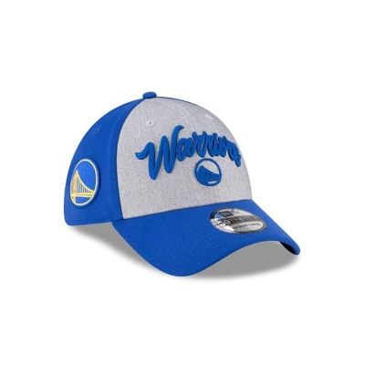 Blue Golden State Warriors Hat - New Era NBA NBA Draft 39THIRTY Stretch Fit Caps USA8526197